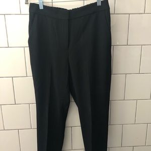 Cropped drapey black J Crew trousers